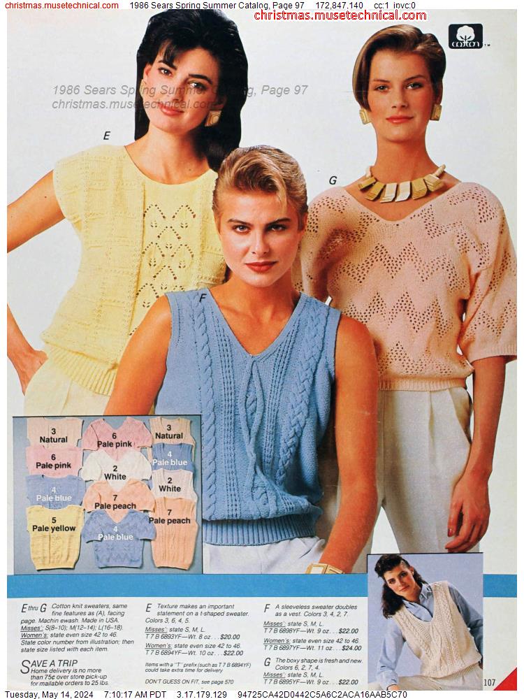 1986 Sears Spring Summer Catalog, Page 97