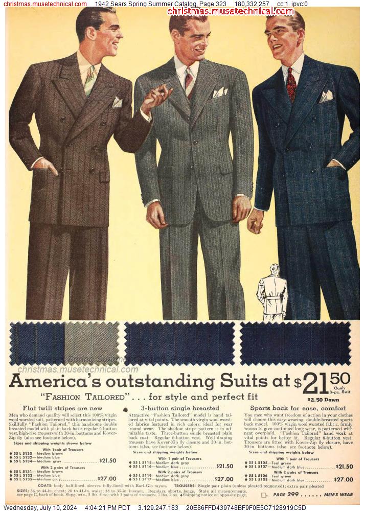 1942 Sears Spring Summer Catalog, Page 323
