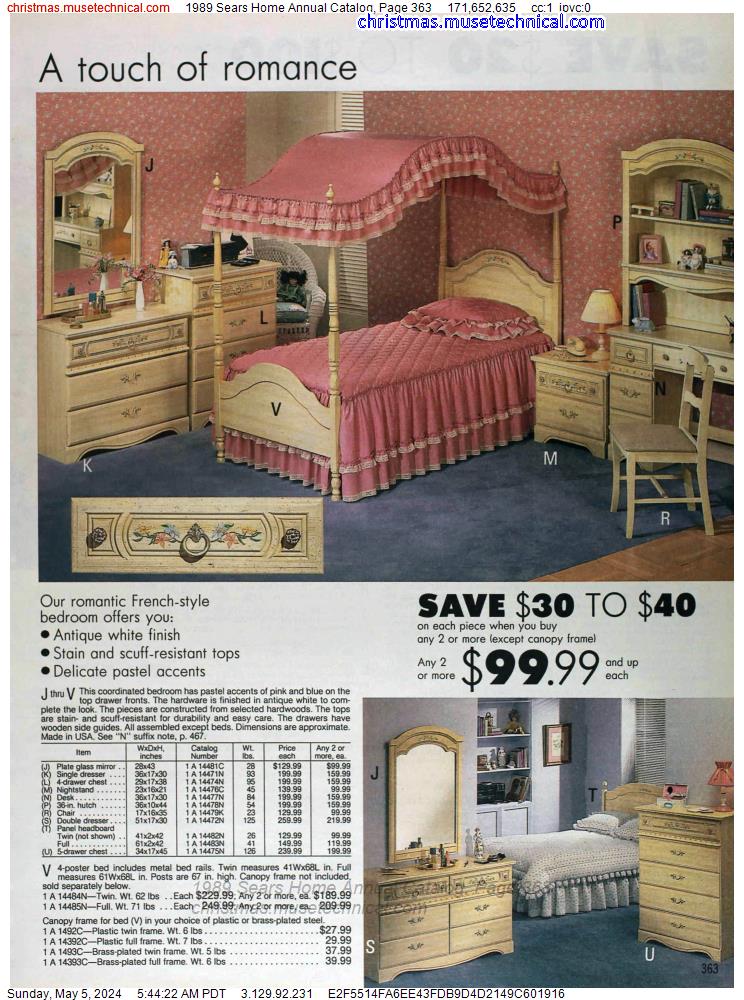 1989 Sears Home Annual Catalog, Page 363
