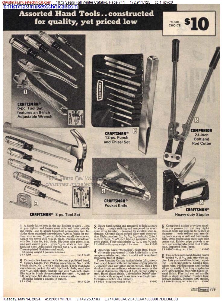 1973 Sears Fall Winter Catalog, Page 741