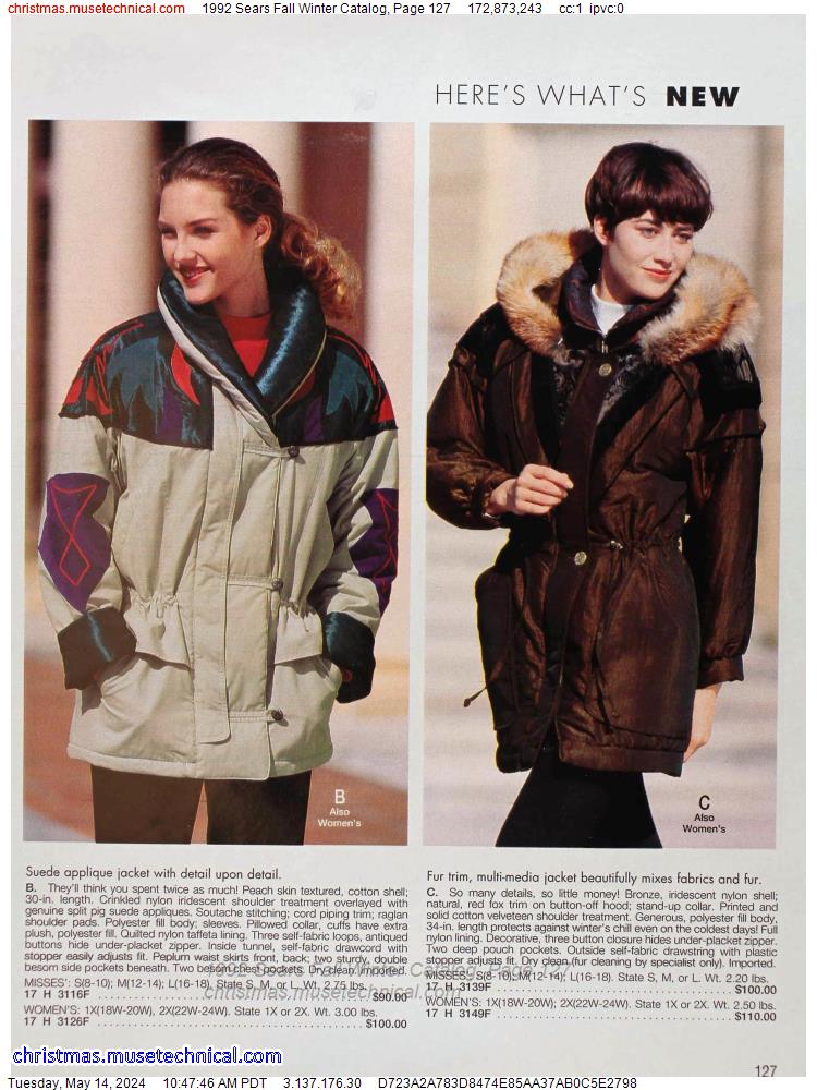 1992 Sears Fall Winter Catalog, Page 127