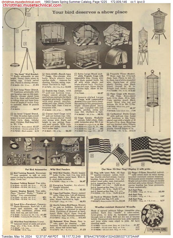1960 Sears Spring Summer Catalog, Page 1225
