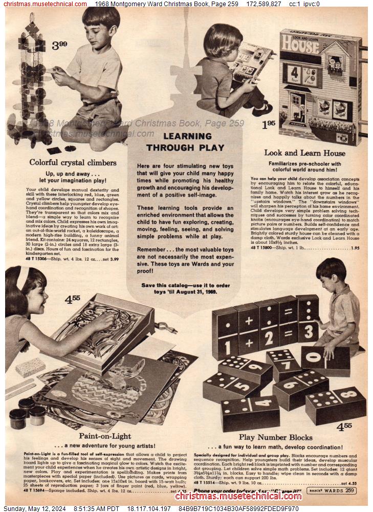 1968 Montgomery Ward Christmas Book, Page 259