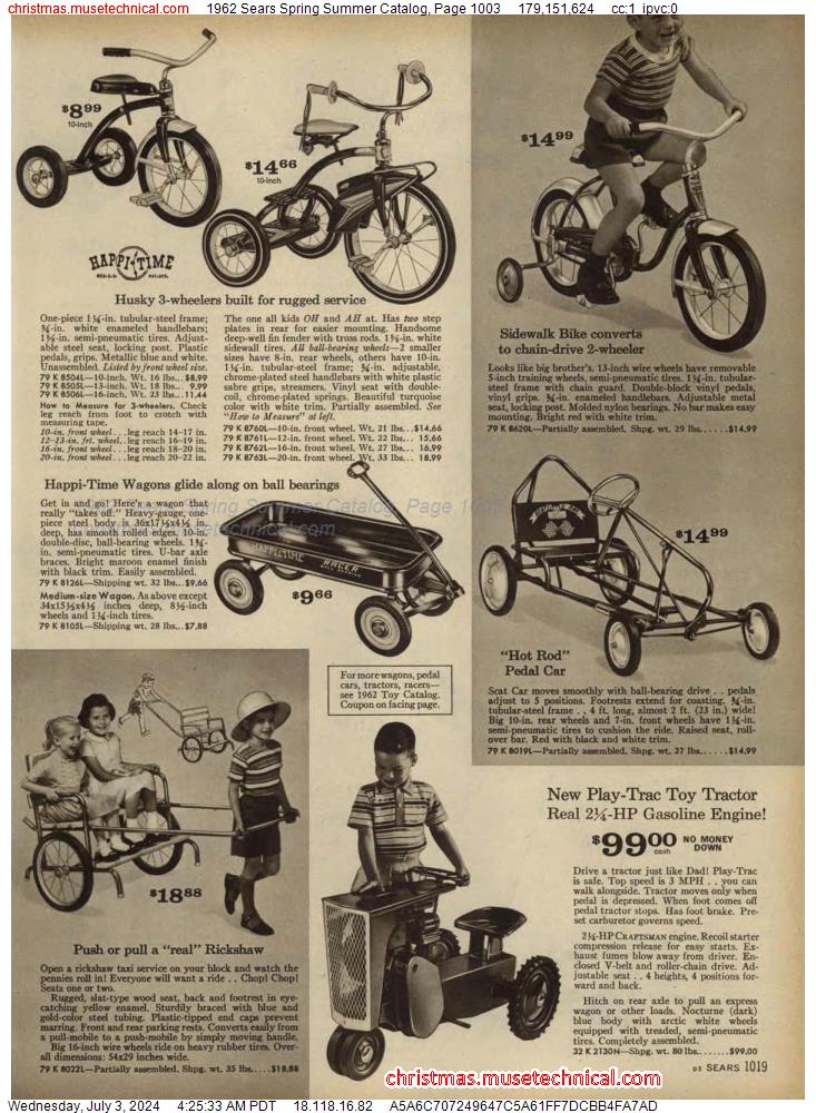 1962 Sears Spring Summer Catalog, Page 1003