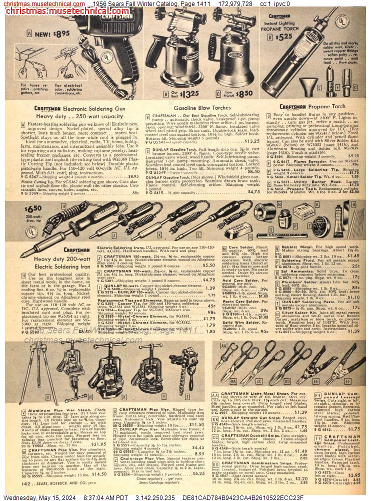 1956 Sears Fall Winter Catalog, Page 1411