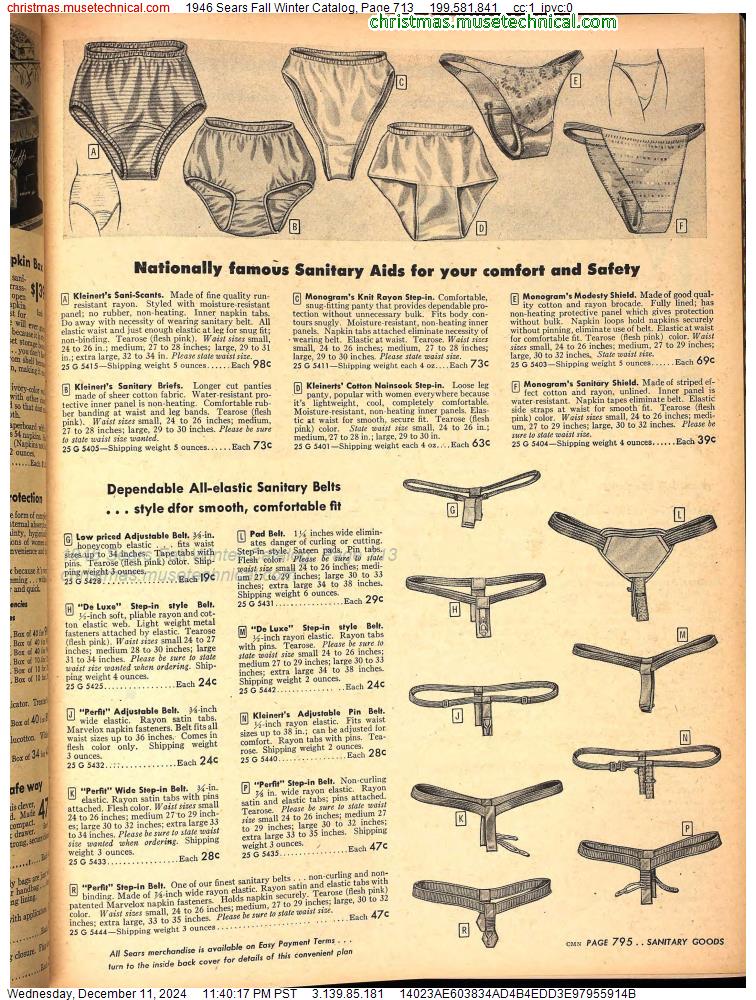 1946 Sears Fall Winter Catalog, Page 713