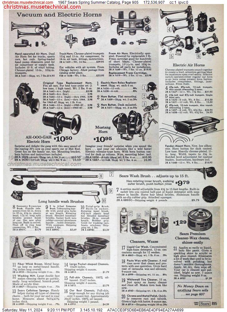 1967 Sears Spring Summer Catalog, Page 905