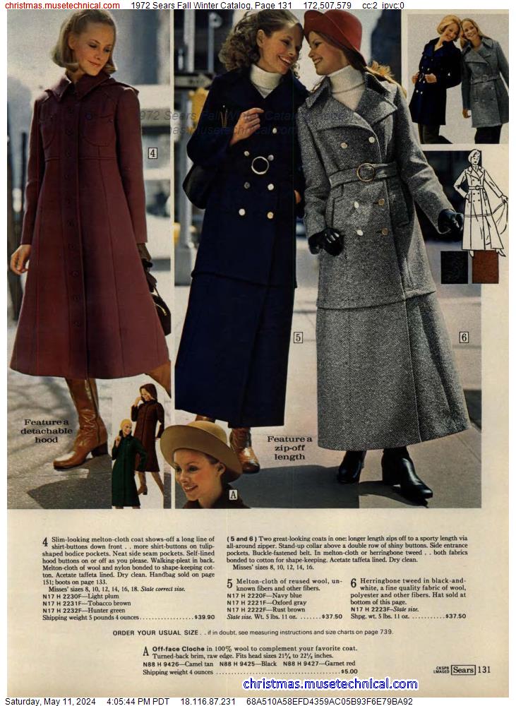 1972 Sears Fall Winter Catalog, Page 131