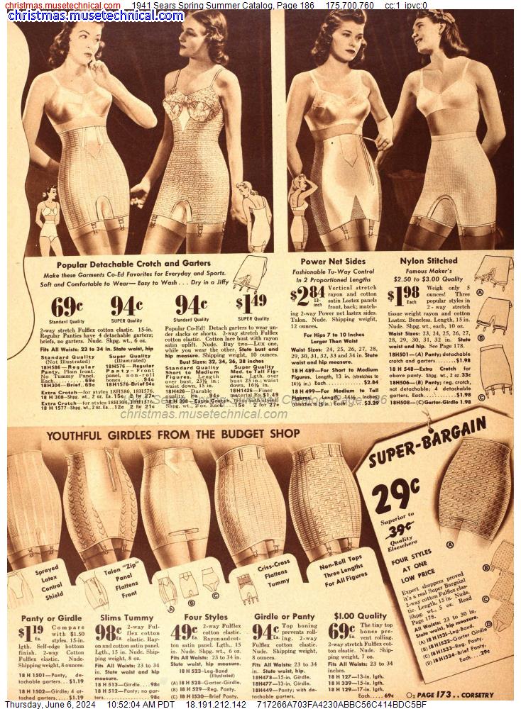 1941 Sears Spring Summer Catalog, Page 186