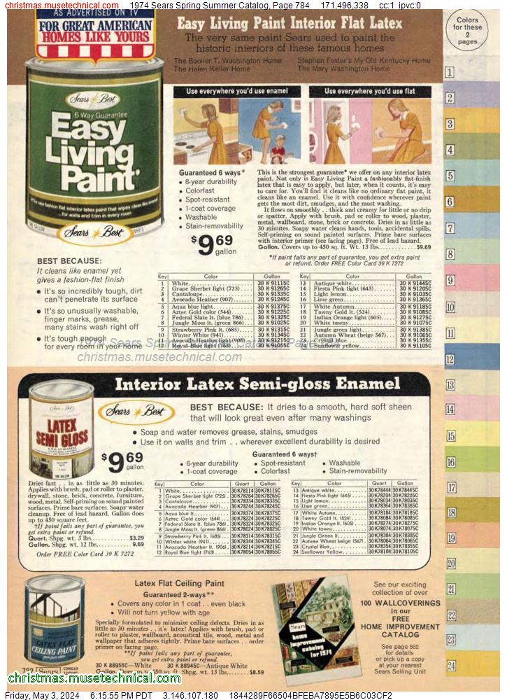 1974 Sears Spring Summer Catalog, Page 784