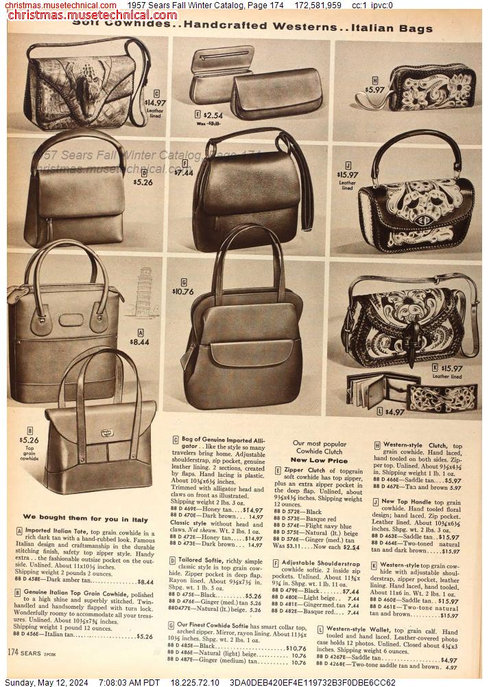 1957 Sears Fall Winter Catalog, Page 174