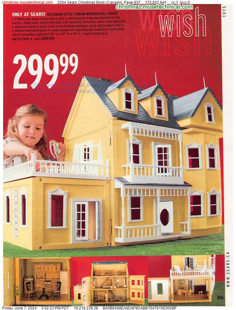 2004 Sears Christmas Book (Canada), Page 937