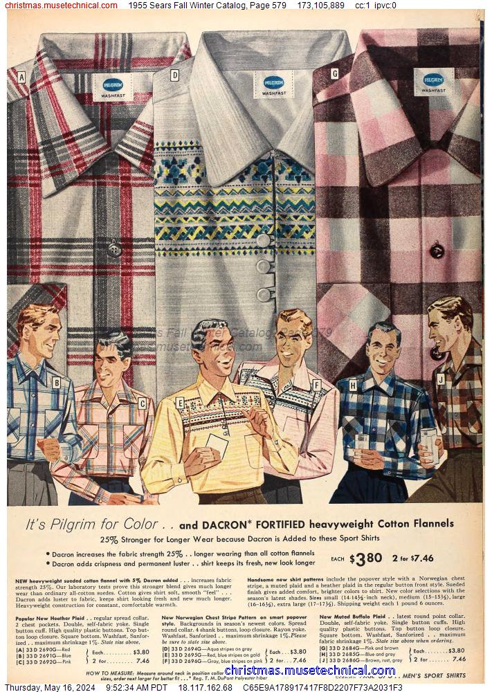 1955 Sears Fall Winter Catalog, Page 579
