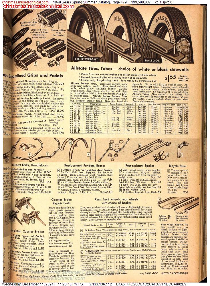 1948 Sears Spring Summer Catalog, Page 479