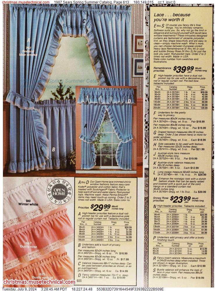 1987 Sears Spring Summer Catalog, Page 613