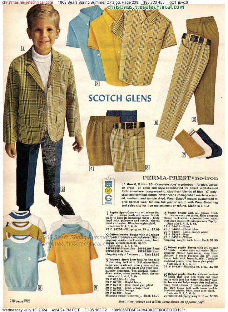 1968 Sears Spring Summer Catalog, Page 238