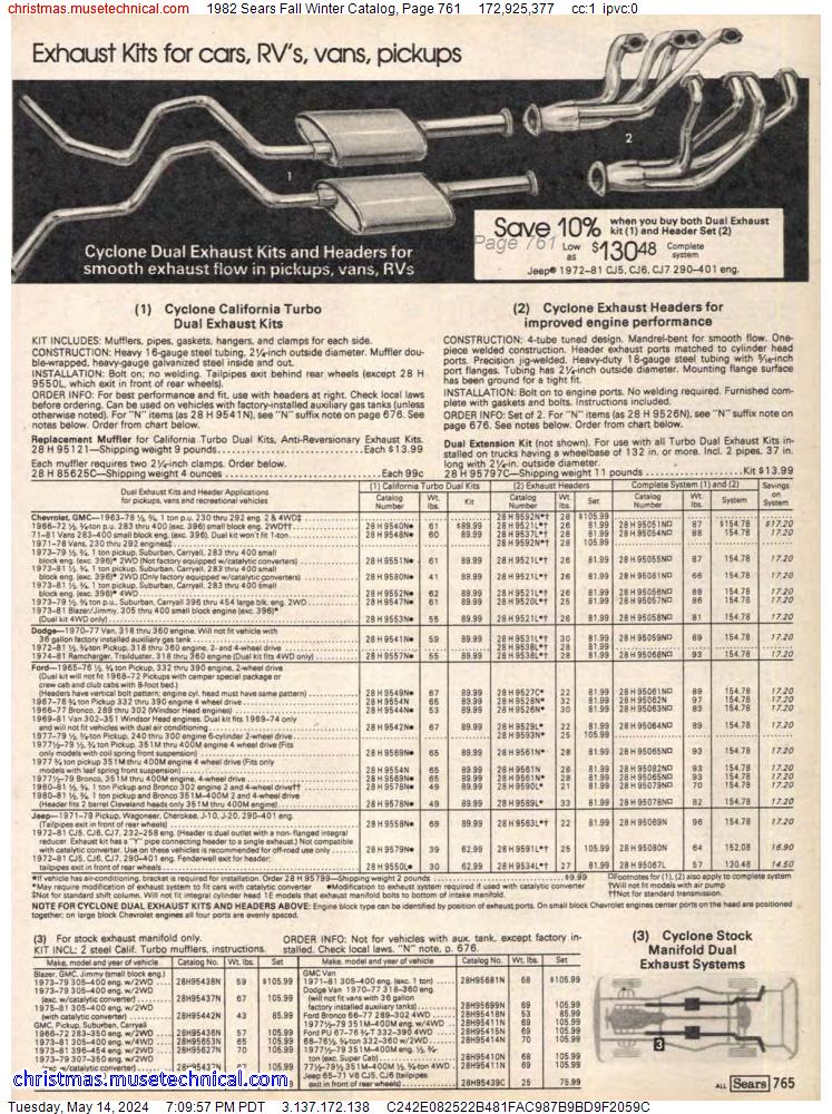 1982 Sears Fall Winter Catalog, Page 761