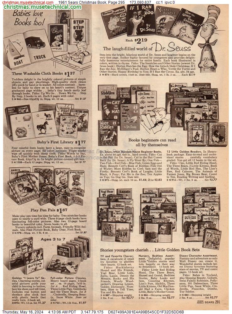 1961 Sears Christmas Book, Page 295