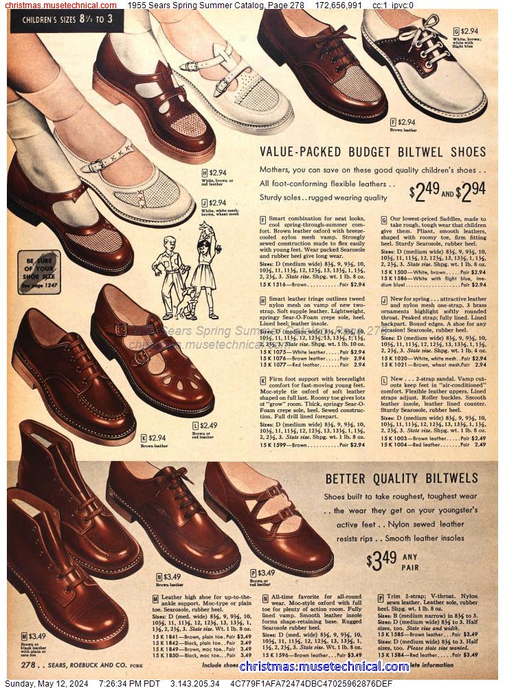 1955 Sears Spring Summer Catalog, Page 278