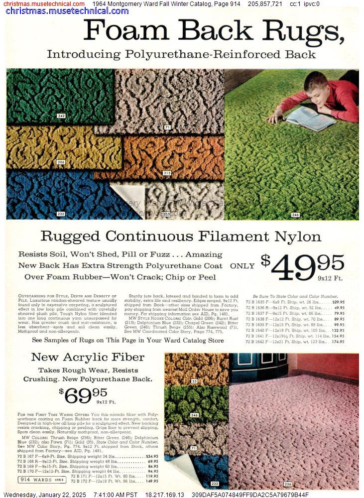 1964 Montgomery Ward Fall Winter Catalog, Page 914