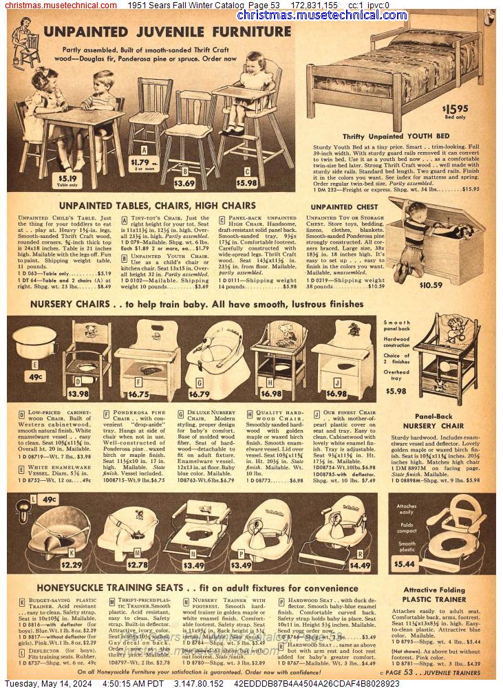 1951 Sears Fall Winter Catalog, Page 53