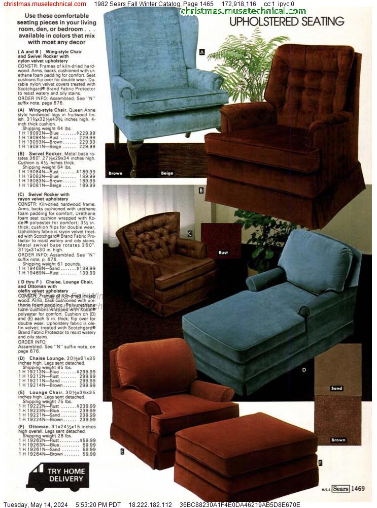 1982 Sears Fall Winter Catalog, Page 1465