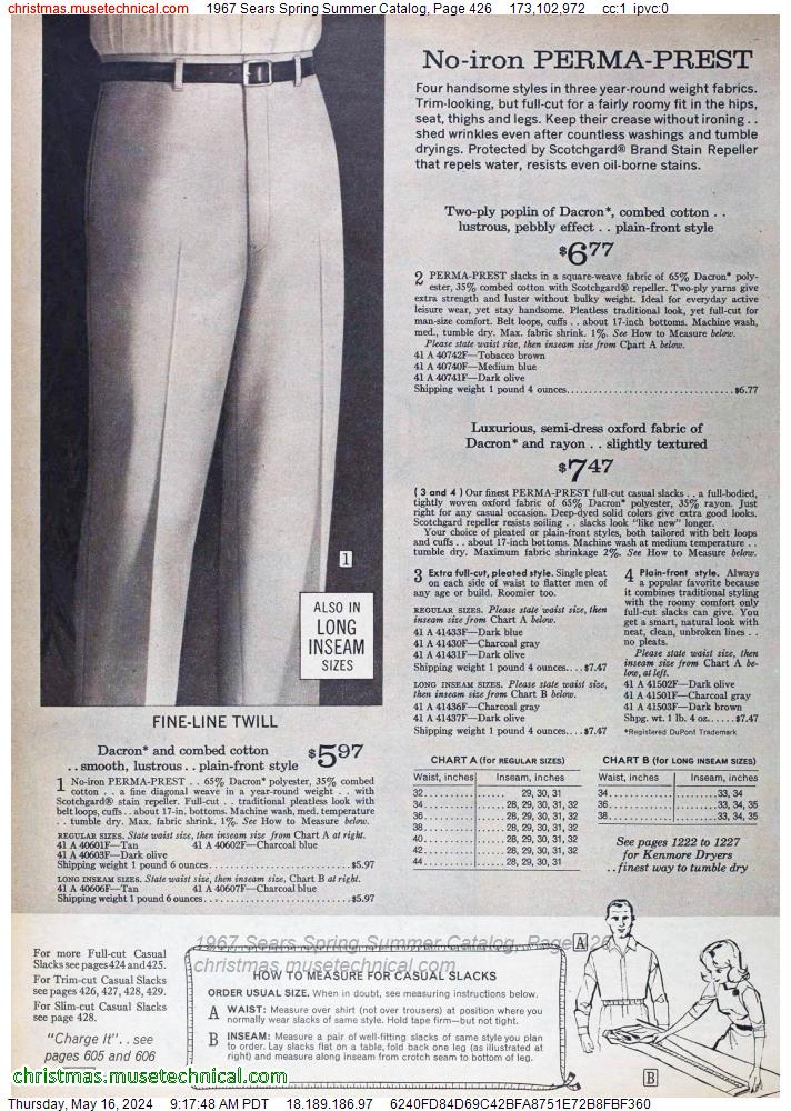 1967 Sears Spring Summer Catalog, Page 426