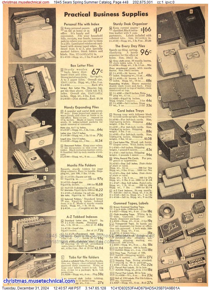 1945 Sears Spring Summer Catalog, Page 448