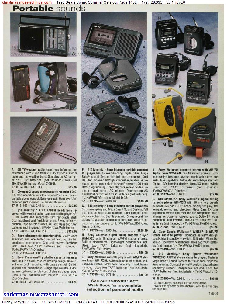 1993 Sears Spring Summer Catalog, Page 1452