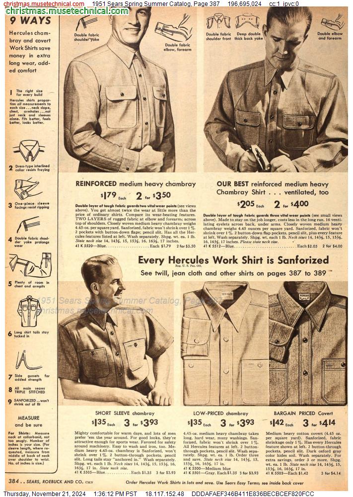 1951 Sears Spring Summer Catalog, Page 387