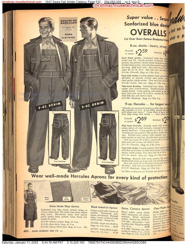 1947 Sears Fall Winter Catalog, Page 512