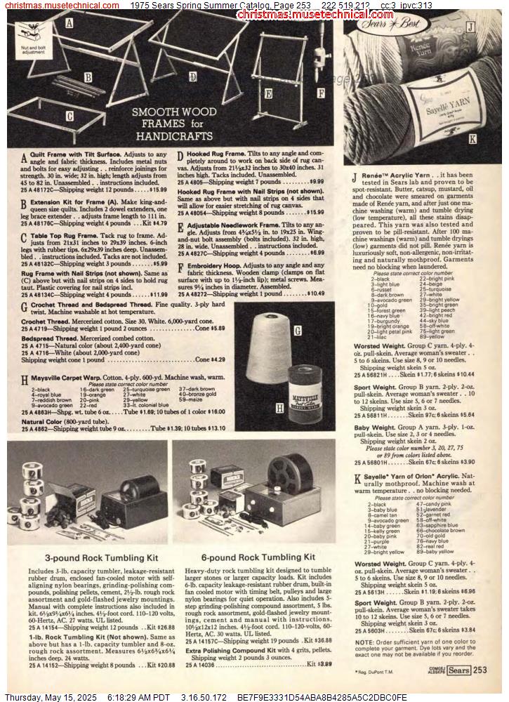 1975 Sears Spring Summer Catalog, Page 253