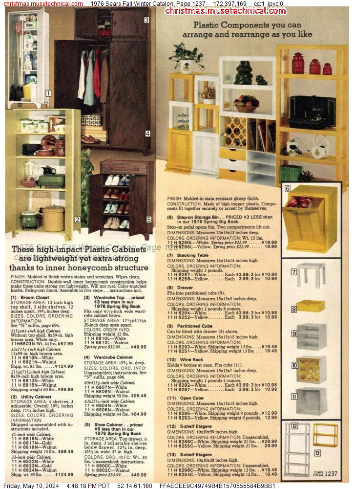 1976 Sears Fall Winter Catalog, Page 1237