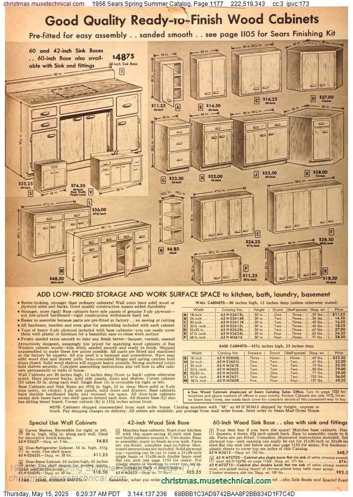 1956 Sears Spring Summer Catalog, Page 1177