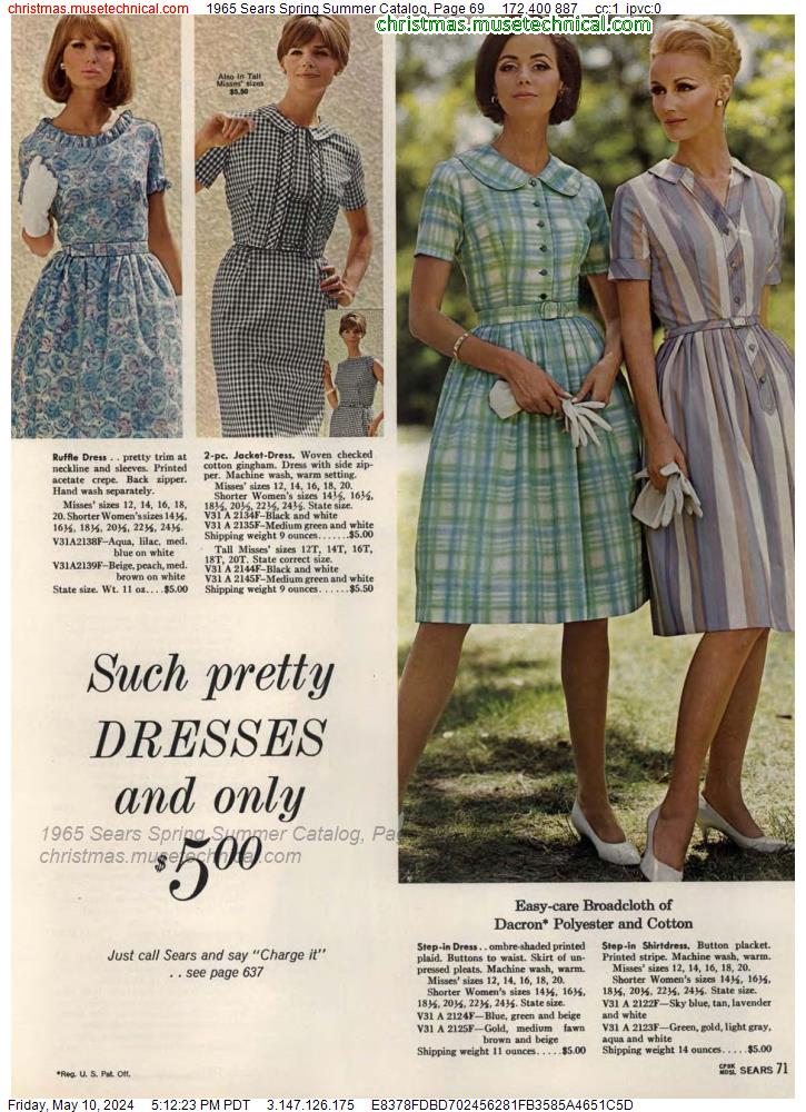 1965 Sears Spring Summer Catalog Page 69 Catalogs And Wishbooks