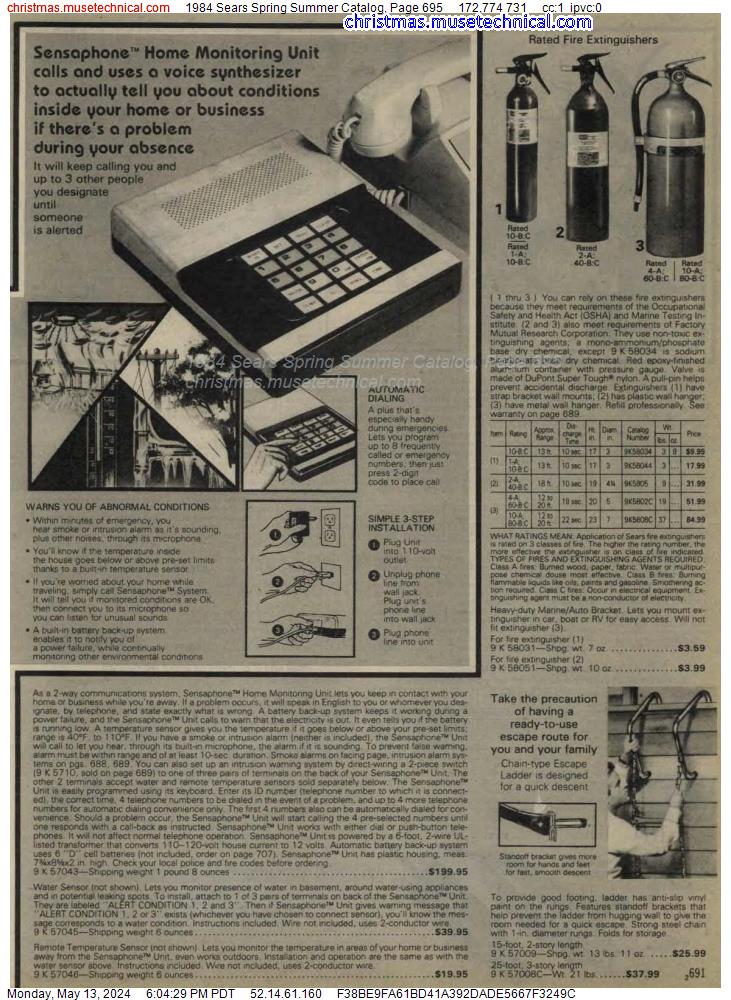 1984 Sears Spring Summer Catalog, Page 695