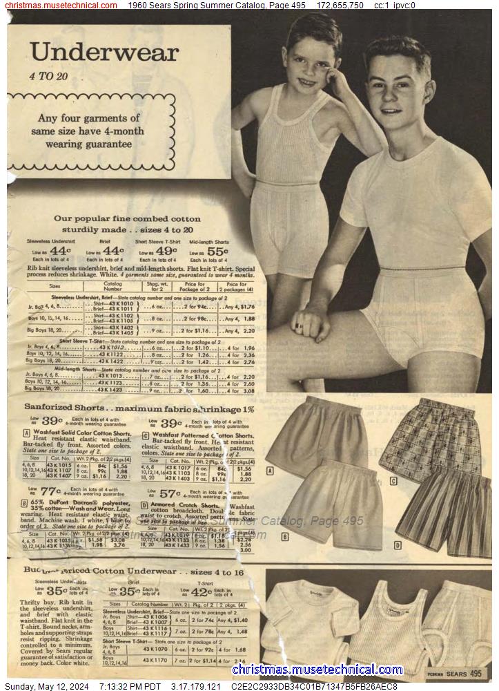 1960 Sears Spring Summer Catalog, Page 495