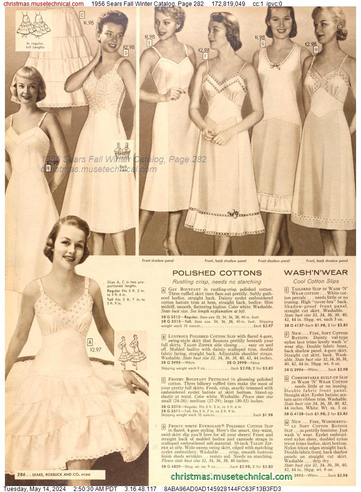 1956 Sears Fall Winter Catalog, Page 282