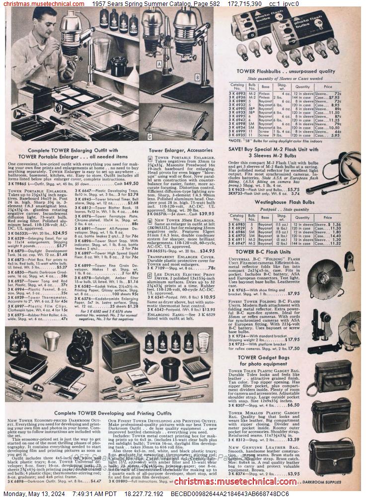 1957 Sears Spring Summer Catalog, Page 582