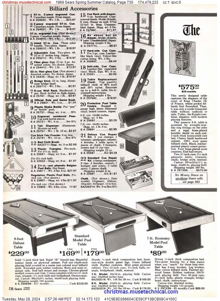 1969 Sears Spring Summer Catalog, Page 730