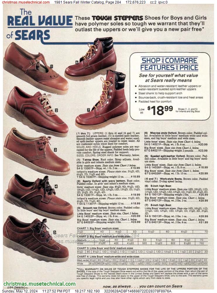 1981 Sears Fall Winter Catalog, Page 284