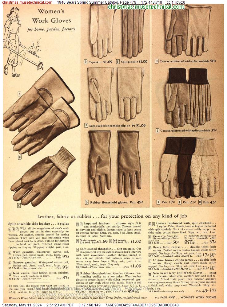 1946 Sears Spring Summer Catalog, Page 479