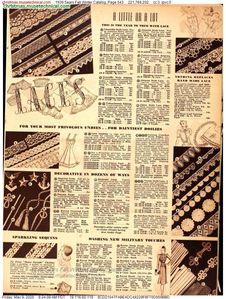 1939 Sears Fall Winter Catalog, Page 543
