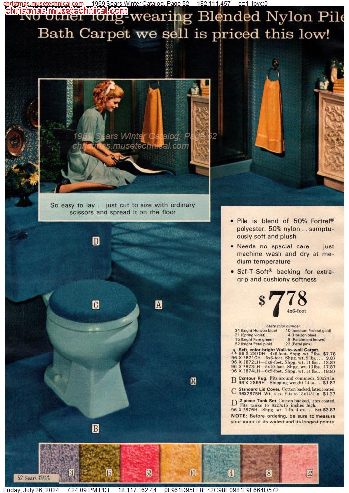 1969 Sears Winter Catalog, Page 52