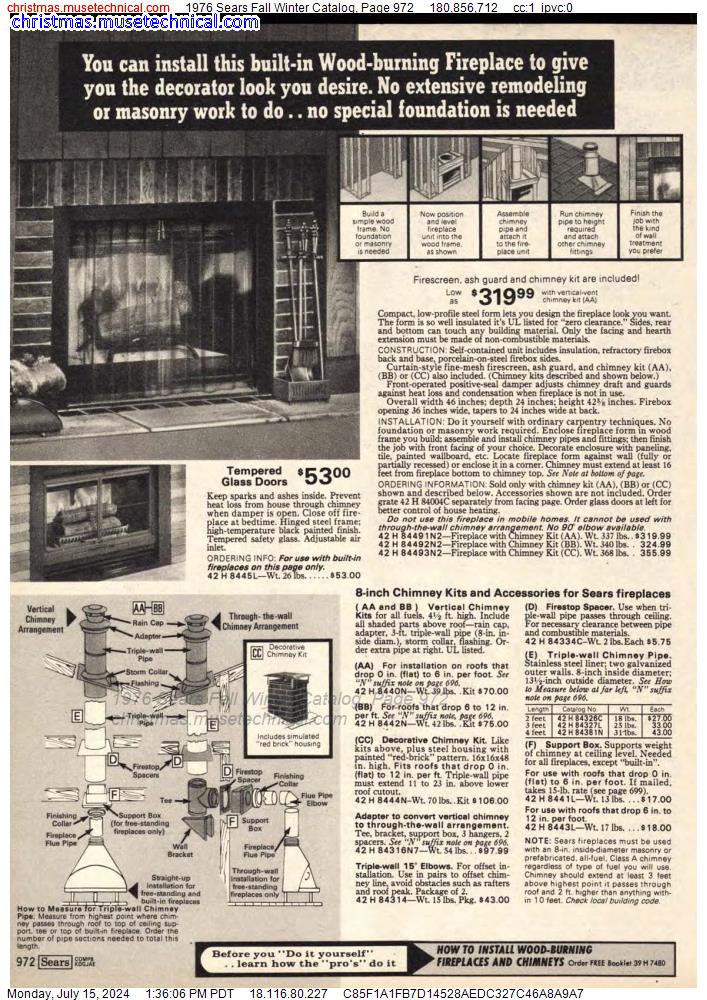 1976 Sears Fall Winter Catalog, Page 972