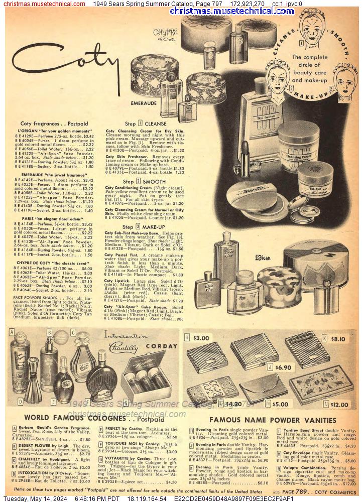 1949 Sears Spring Summer Catalog, Page 797