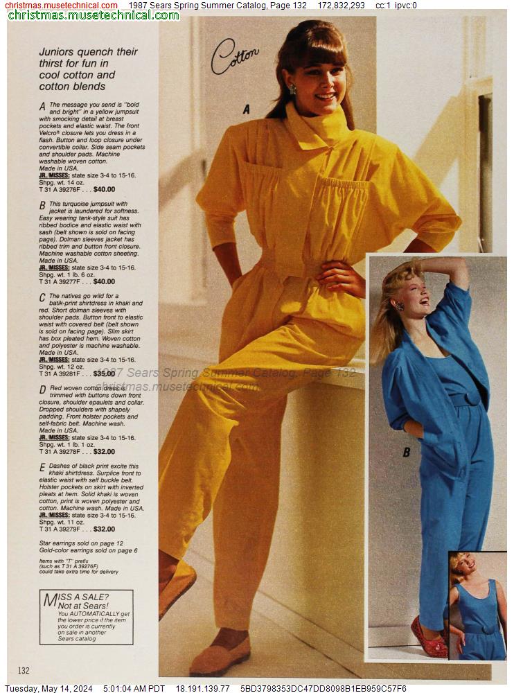 1987 Sears Spring Summer Catalog, Page 132