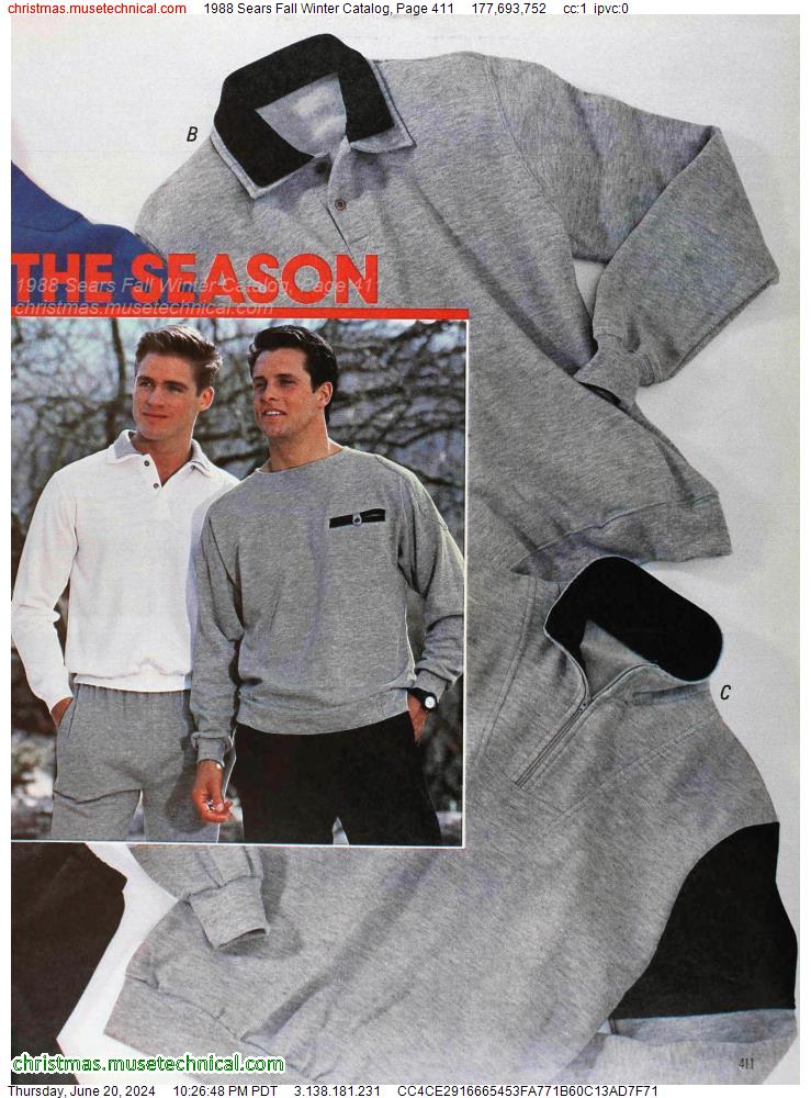 1988 Sears Fall Winter Catalog, Page 411