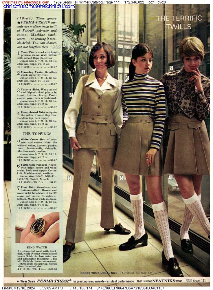 1969 Sears Fall Winter Catalog, Page 111