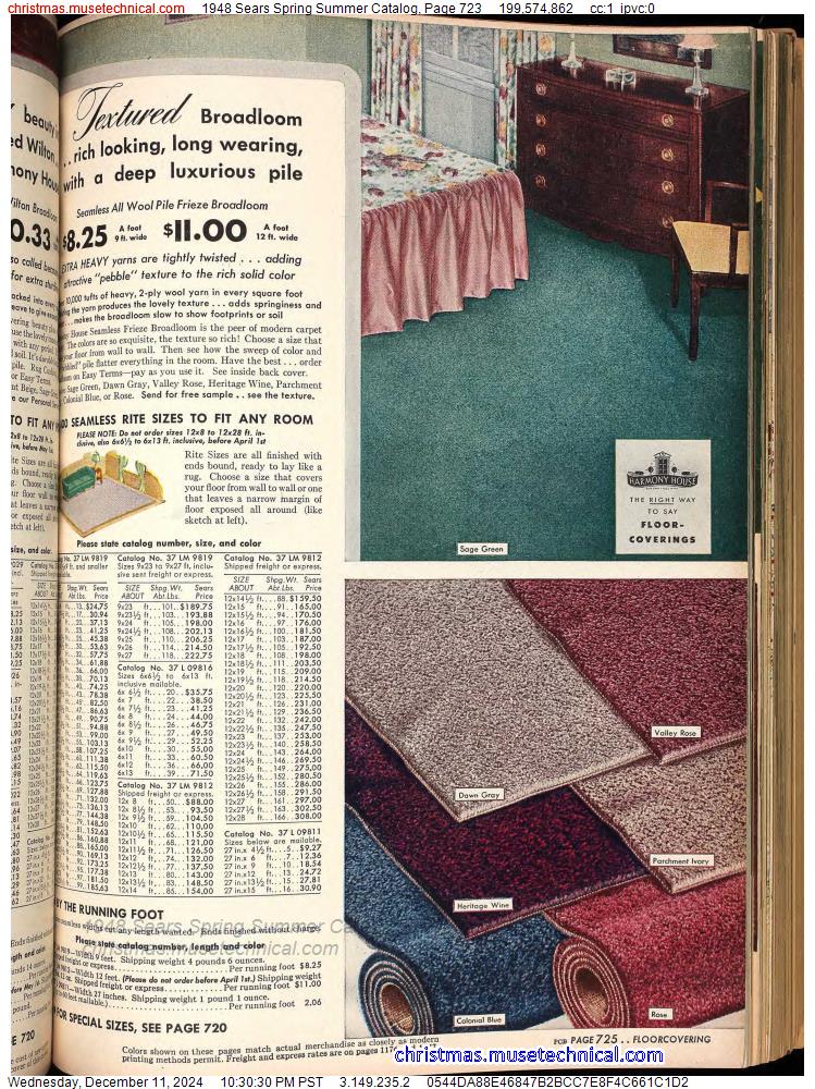 1948 Sears Spring Summer Catalog, Page 723